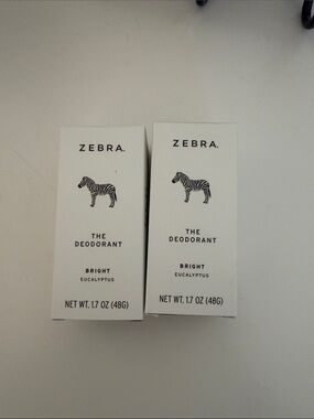 2 NEW Zebra The Deodorant Bright Eucalyptus - White & Black Packaging (2)